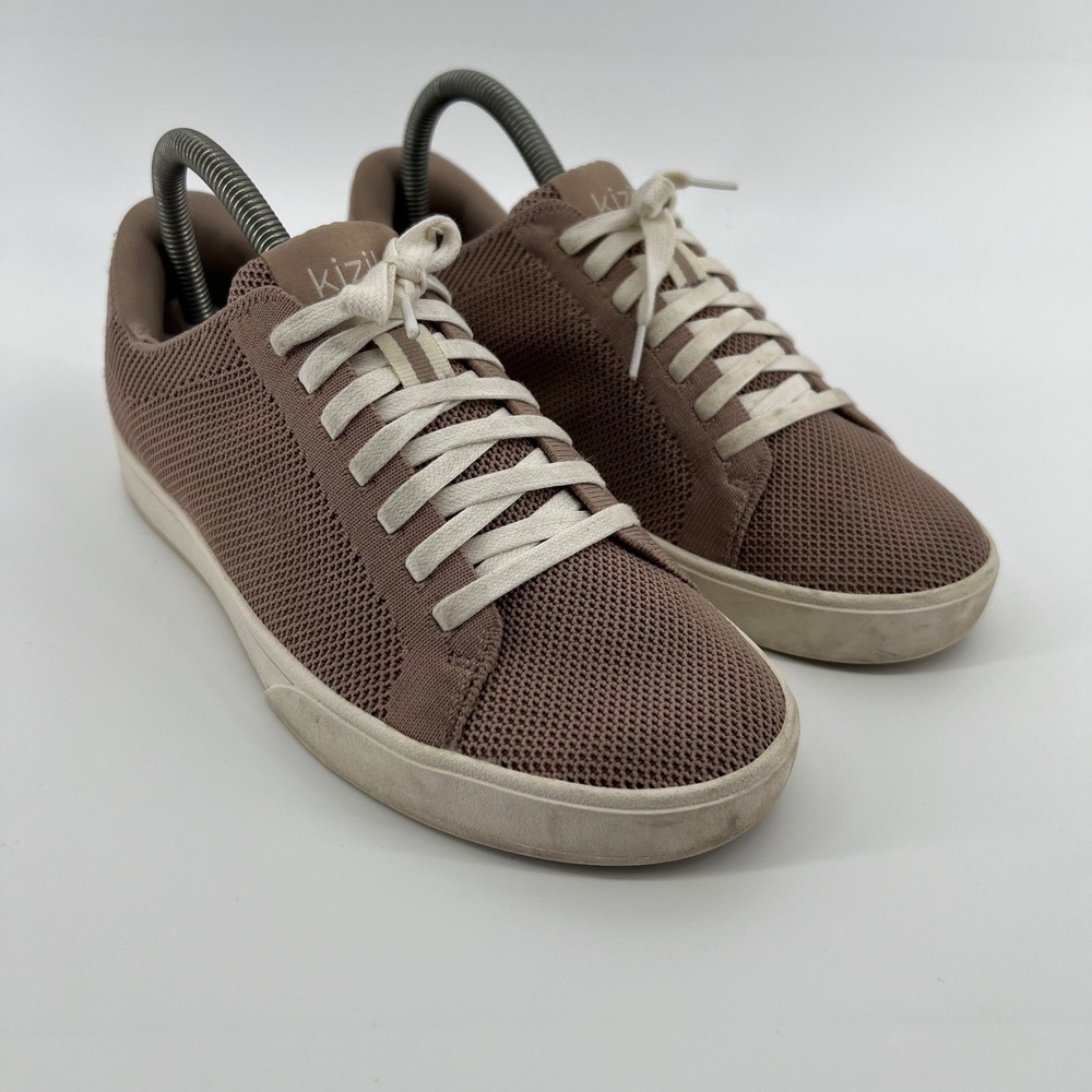 Kizik Lima Sneaker Womens 8 Mauve Taupe Hands-Free Knit Low Top D3FC